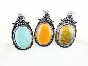 Fashion Natural Setting Stone Pendant, Colorful Gemstone Pendant, Semi-Precious Stone Pendant (3551)