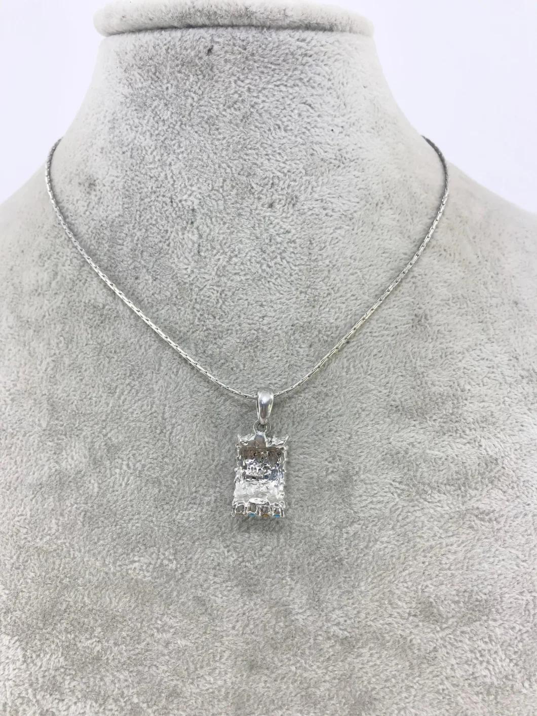 Created Blue Necklace Pendant Fine Jewelry