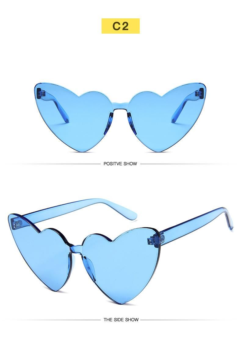 Wholesale Custom New Fashion Heart Shaped Frame Womens Sunglasses