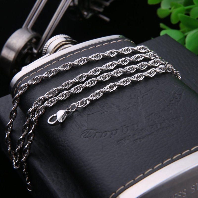 Stainless Steel Square Wire Chain Necklace Fashion Jewellery Accessories