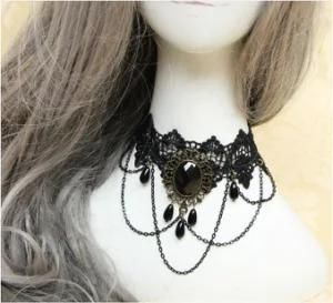 Vintage Tattoo Tassel Punk Lace Pendant Wedding Necklace