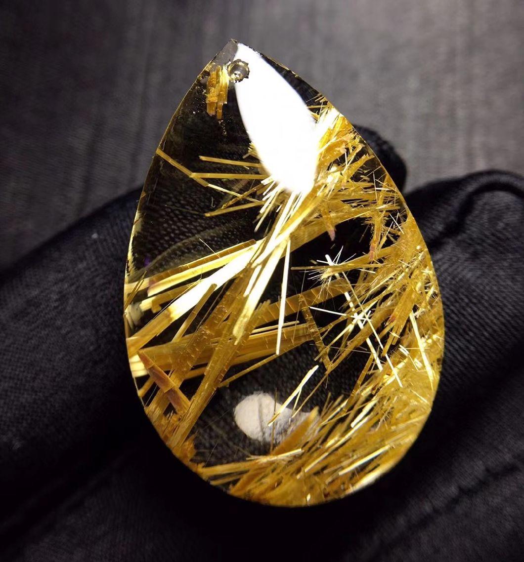 High Quality Rutilated Quartz Pendants Natural Crystal