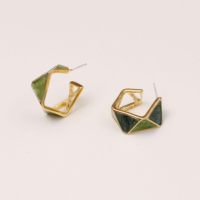 Fashion Vintage Green Stud Earrings Jewelry