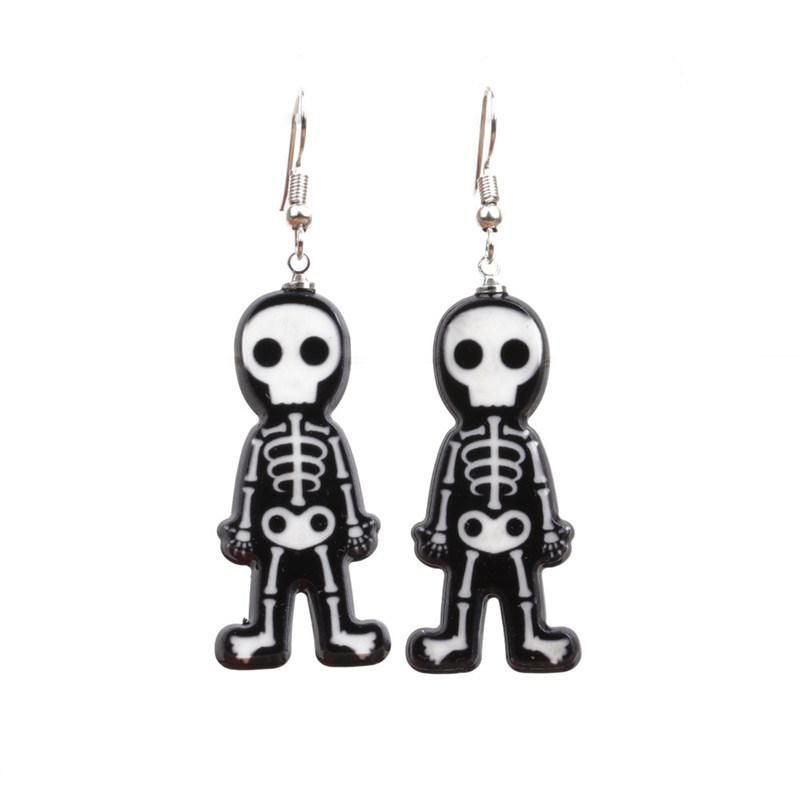 Cross Border Halloween Ghost Acrylic Skull Earring