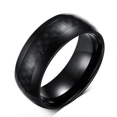 Factory Direct Wholesale Men&prime; S Ring Korean Carbon Fiber Ring