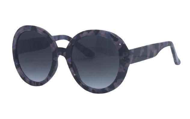 Women′s Plastic Large Chunky Rounded Vintage Inspired Frame Sunglasses