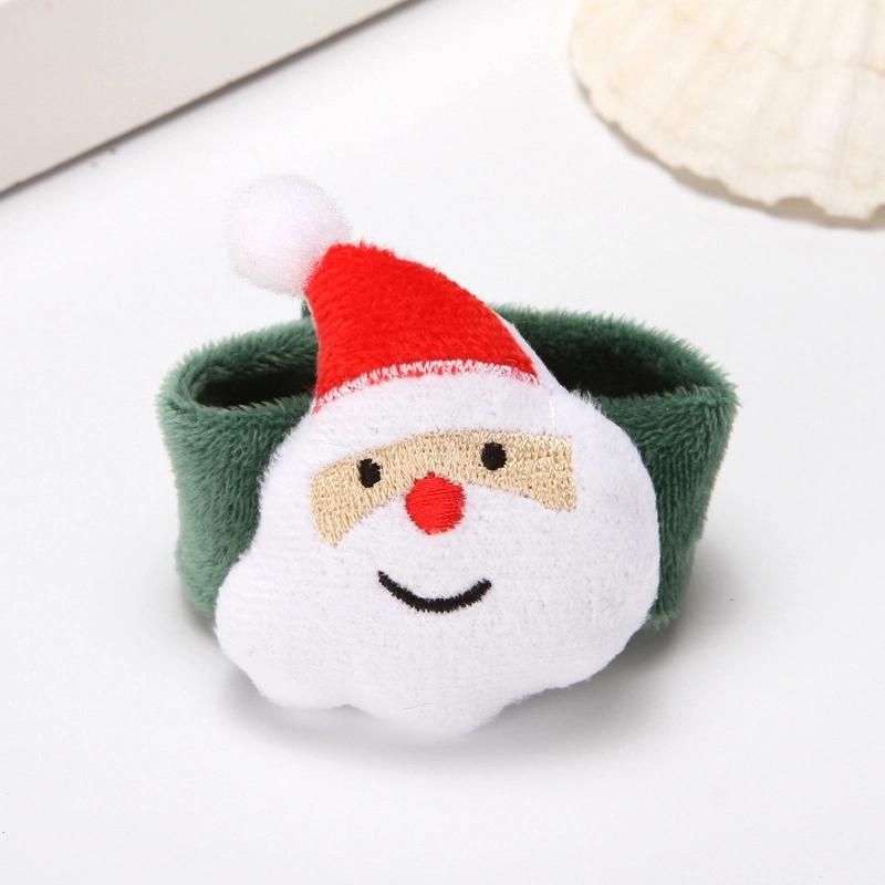 New Christmas Decorations Pop Hand Ring Elk Santa Bell Holiday Bracelet