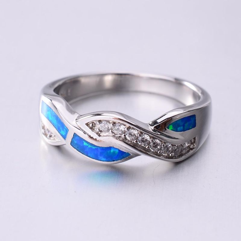 Man Made Opal Stone Setting Beautiful Dragonfly Design Ring