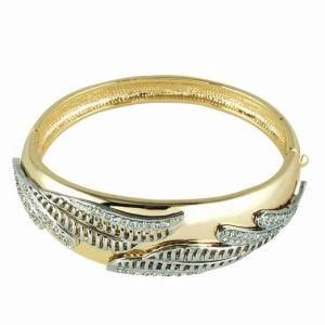 Silver and Gold Color Double Colors Fashion Jewelry Bangle (A03231B3S)