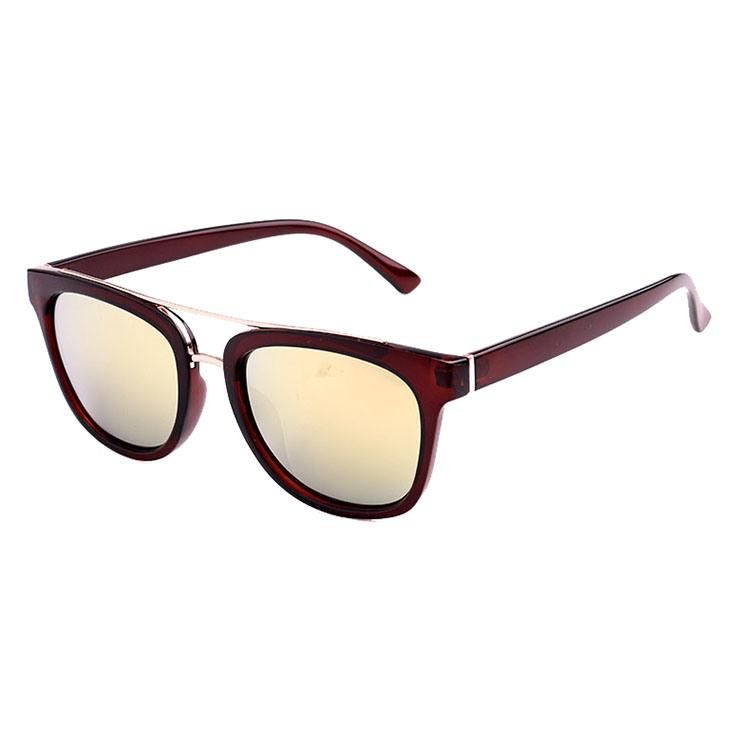 Square Plastic with Metal Bar Sunglasses