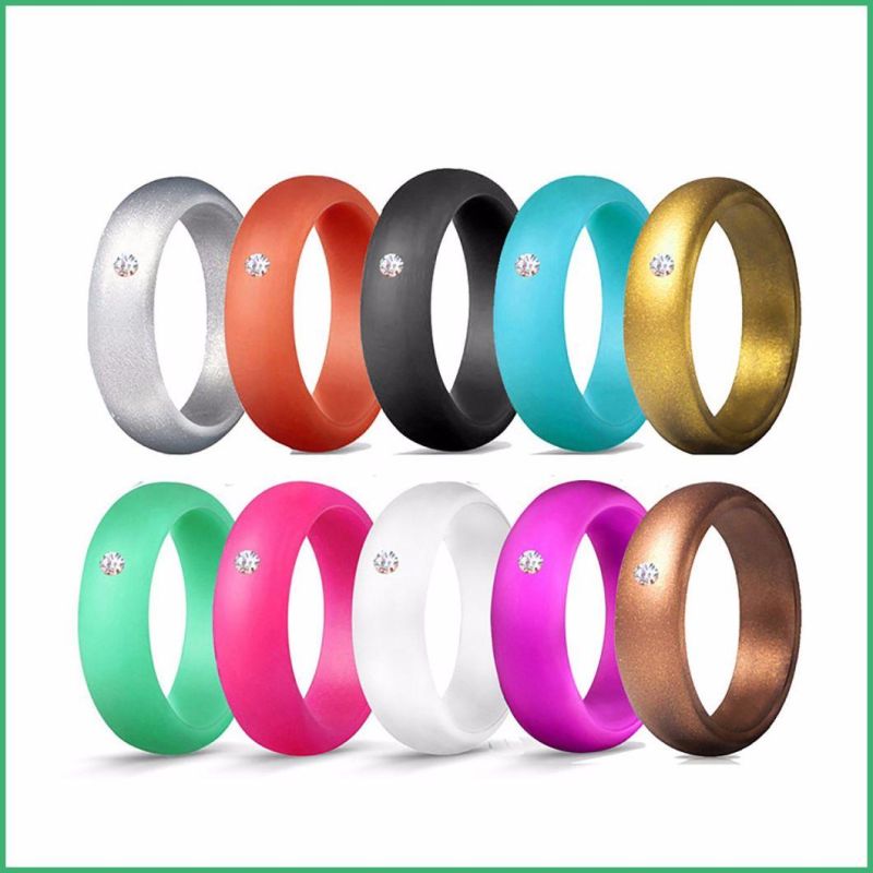 China Factory Provide Souvenir Silicone Fashion Ring for Promotional Gifts