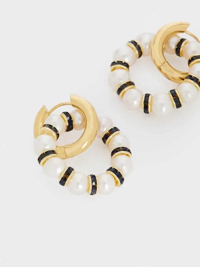 Simple Natural Pearl Irregular Personality Sweet Fashion Temperament Earrings Jewelry