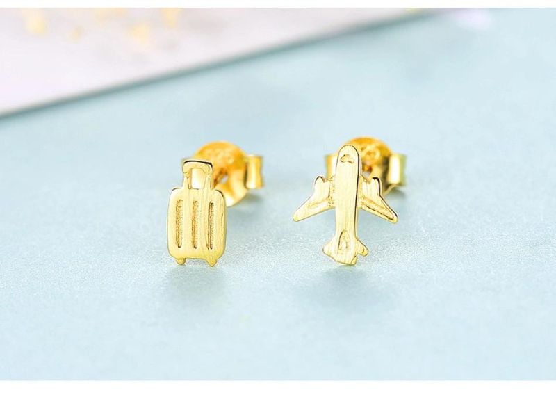 Fashion Jewelry Irregular Earring Stud in Plane and Trunk Shape