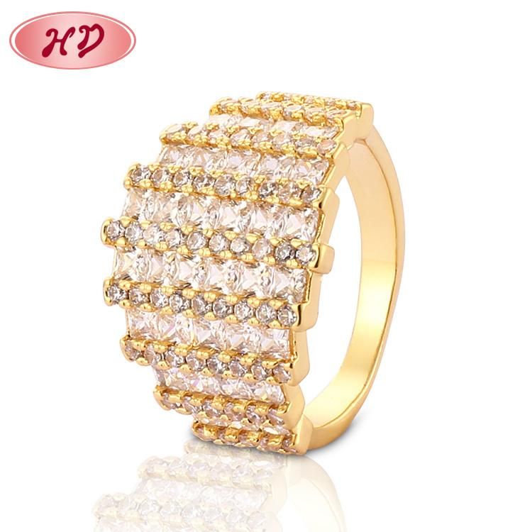 Women Silver 18K Gold Plated Stainless Steel Engagement Finger Wedding Rings Fashion Jewelry Design