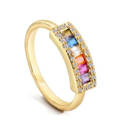 Imitation Jewelry Rainbow Brass Rings for Window Display