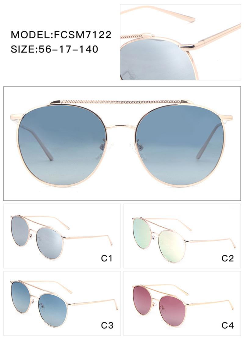 New Fashion High Quality Prescription Metal Temple Frame Mirror Sunglasses