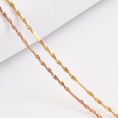 Fashion Girls Jewelry Chain Parts New Twisted Rope Anklet Necklace Alloy Bracelet for Jewellery Making