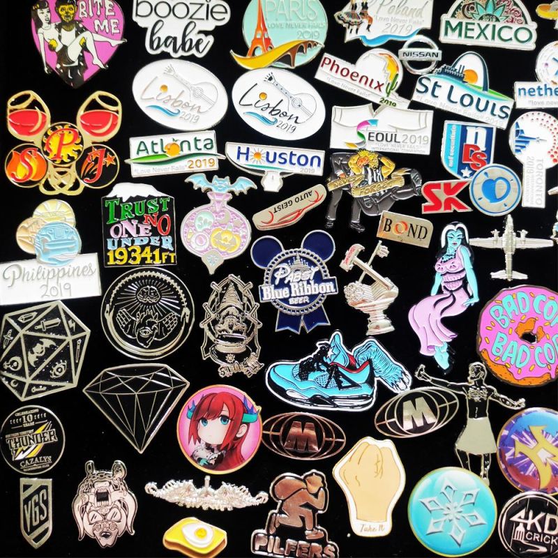 Customize Various Styles of Badge Pin Brooches