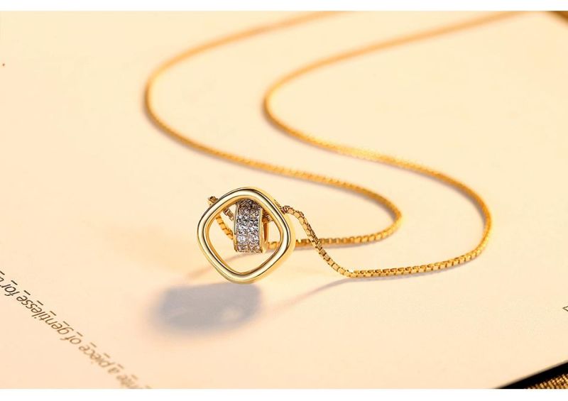 Shining Bling Cubic Zircon Clavicle Chain Pendant Necklace