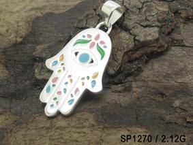 Hand of Fatima Pendant Silver OEM Service Latest Resin Designs More Than 1000 Designs for Choice
