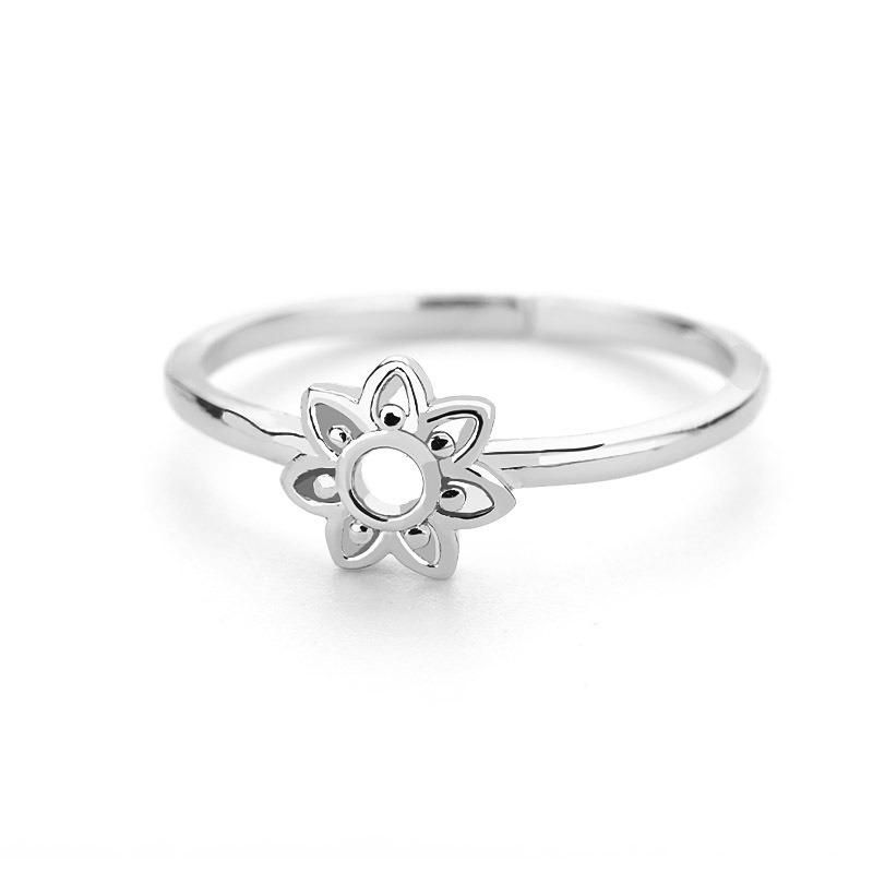 Fashion Small Flower Hollow out Open Adjusment Gold Plated Ring