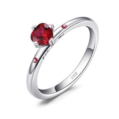 925 Sterling Silver Rings Wedding Band Birthstone Rings for Women Engagement Female Rings