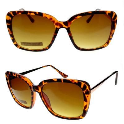 Butterfly Shape Ladies Sunglasses with Metal Temples
