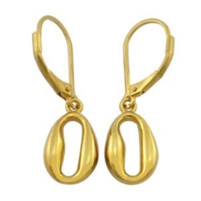24k Gold Plated Rose Shape Earrings Studs in Metal