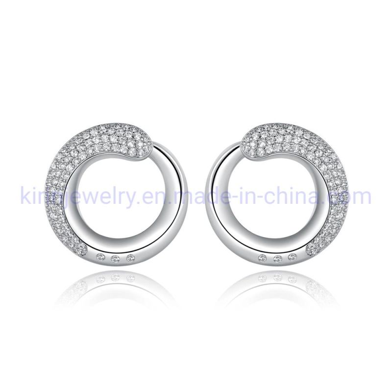 925 Sterling Silver Earrings 18K Gold Plated Huggie Earrings Pave 5A CZ Diamond Huggie Hoop Earrings