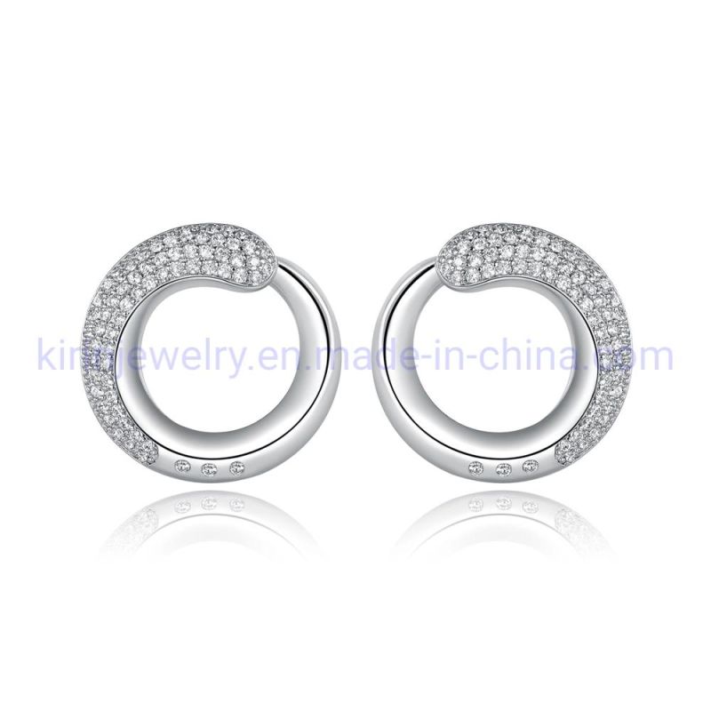 925 Sterling Silver Earrings 18K Gold Plated Huggie Earrings Pave 5A CZ Diamond Huggie Hoop Earrings