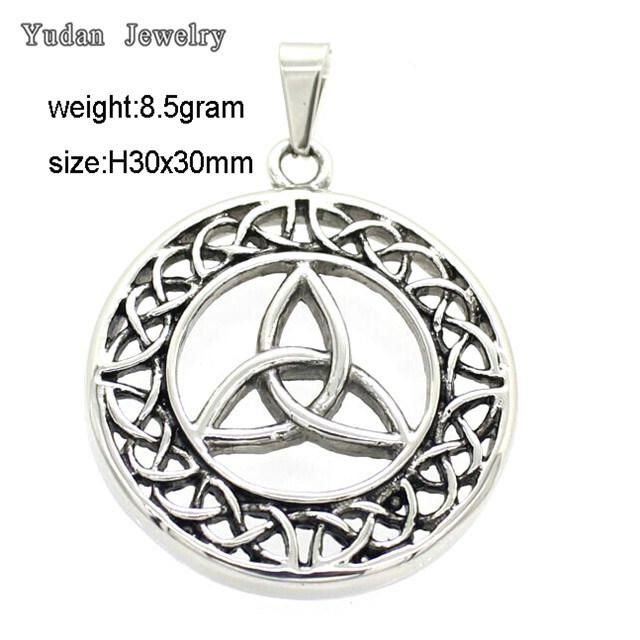 Yudan Jewelry Manufacturer Custom Stainless Steel Silver Irish Claddagh Pendant