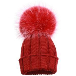 Latest Customized Wool Women Hats Beanies with Fur POM