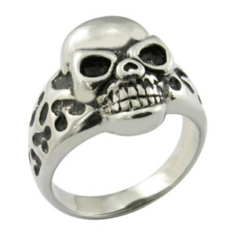 Skeleton Skull Mens 316 Stainless Steel Ring