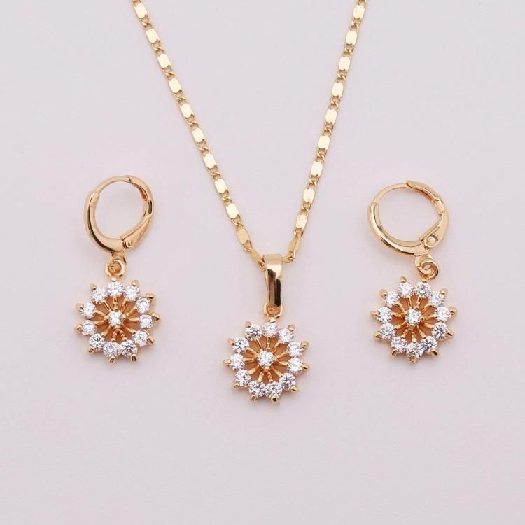 Costume Fashion Women Imitation Charm Jewelry with Earring, Pendant, Necklace Sets