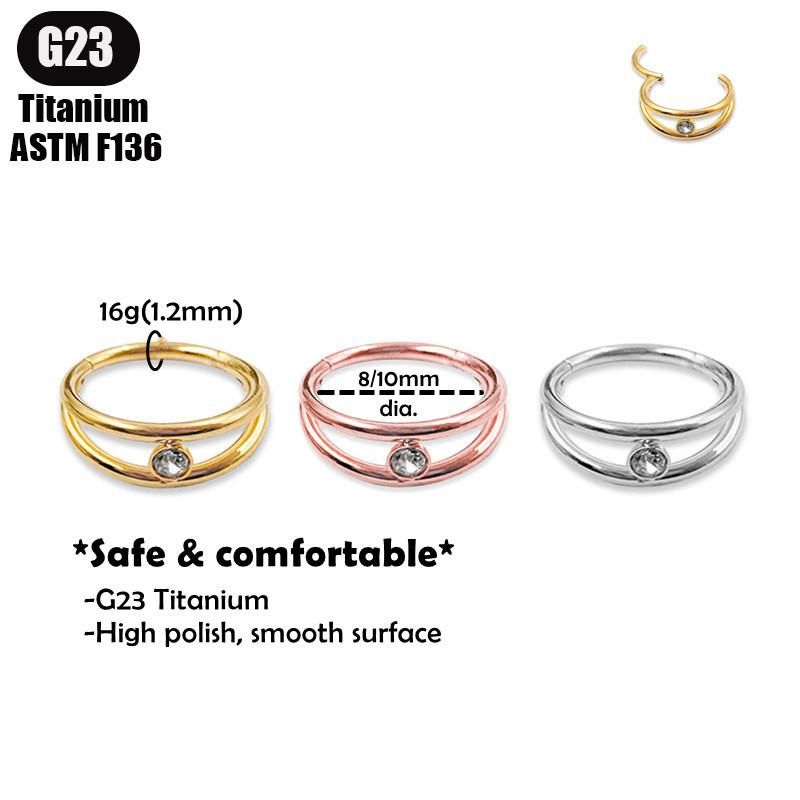 Titanium Earring Hoop Hinged Septum Rings and Nose Rings Hoops for Women Men