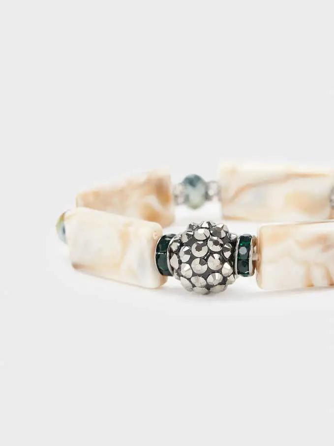 Vintage Jade Crystal Elastic Bracelet Jewelry