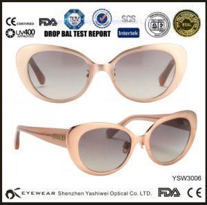 Rose Gold Lady Metal Eyewear, UV400 CE Sunglasses 2015
