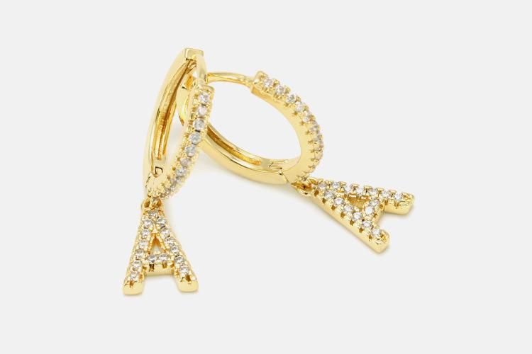 Simple Zircon Earring Letter Earrings Simple Zircon Earring Letter Earrings