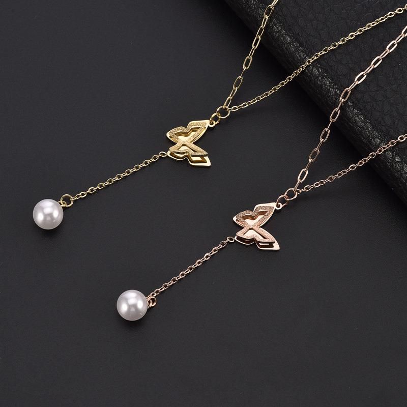 Manufacturer Custom Fashion Jewelry High Quality Waterproof Non Tanish Minimalist Jewelry New Arrivals Gold Necklace Butterfly Jewelry