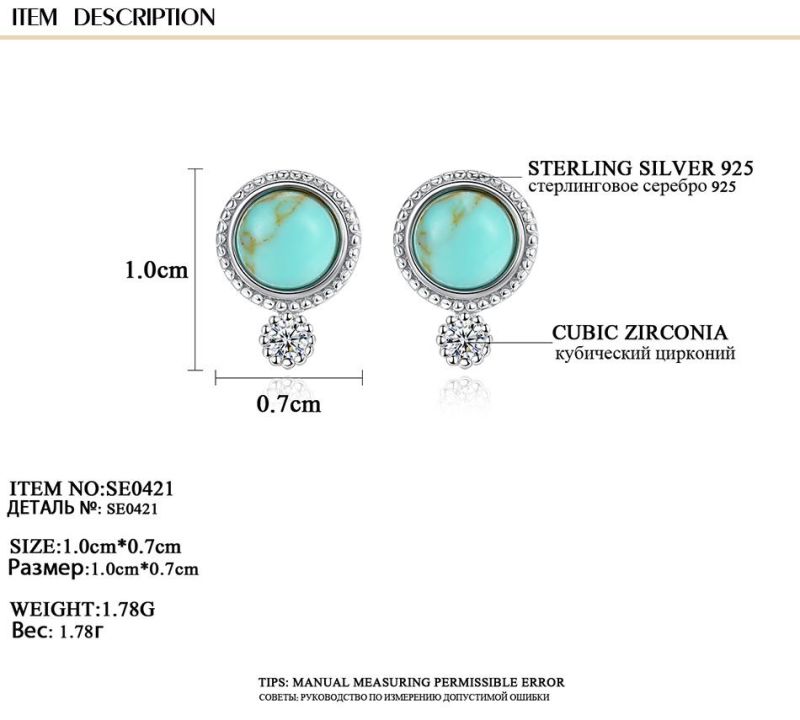 Minority Mori Green Sterling Silver 925 Earrings