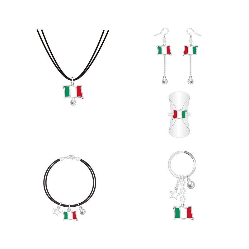 Contrasting Color Stitching Design Jewelry Set