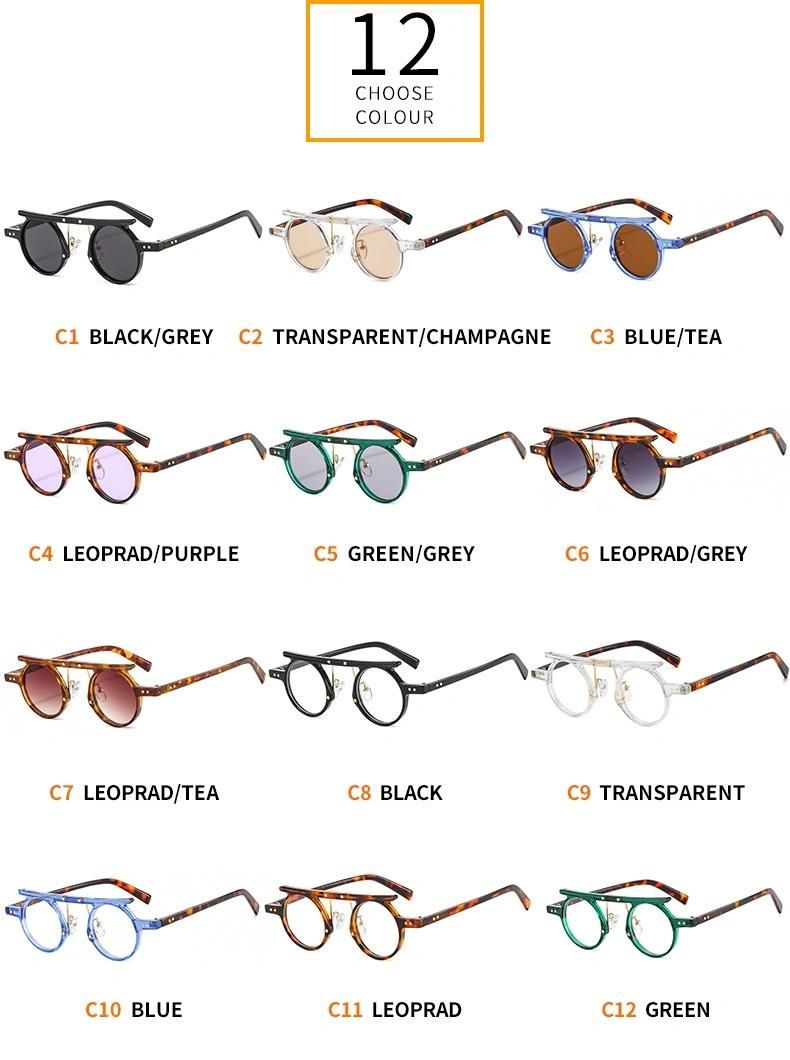 2022 Vintage Men Sunglasses Retro Showing Face Small Shades Glasses