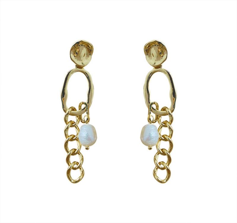 Fashion Accessories Trendy Women Factory Wholesale High Quality Baroque Pearls 925 Silver Fashion Jewelry Fine Earrings