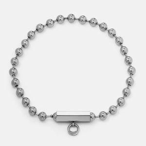 Fashion Stainless Steel Spiral Custom Metal Clasp Bead Beaded Necklace for Women Men