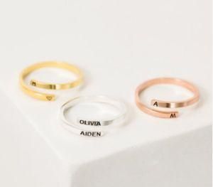 Birthday Friendship Jewelry Minimalist Thin Open Finger Personality Custom Rings
