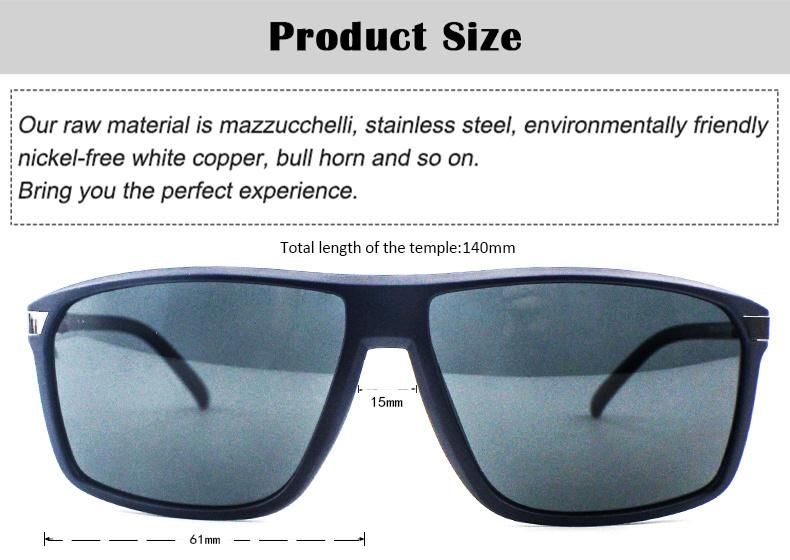 P0086 Matte Visual Effect Stock Polarized Men Sunglasses