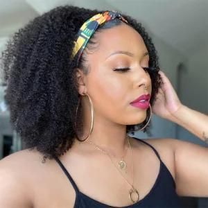 Curly Hair Headgear 2 in 1 Suitable for Black Women High Fluffy Headband Wig