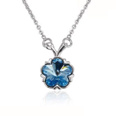 New Fashion Jewelry Korea Crystals Statement Necklace Flower Pendant