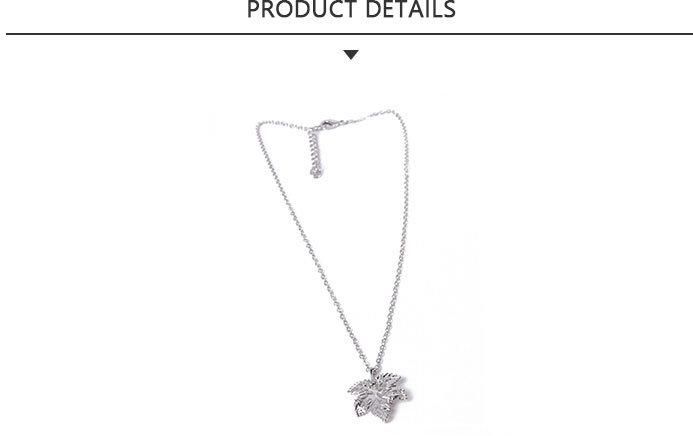 2020 Most Popular Fashion Jewelry Silver Leaves Pendant Necklace