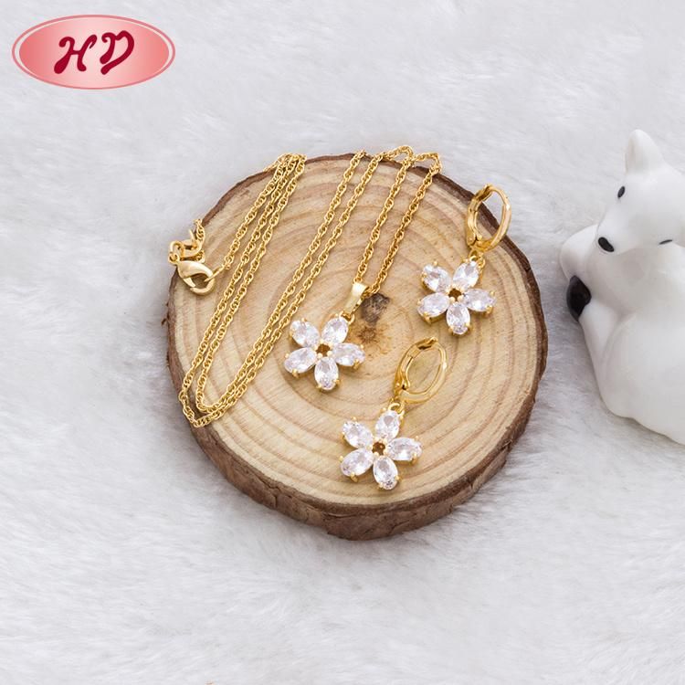 Wholesale 2020 New Fashion High Quality Cheap 18K Gold Color Design Indian Jewelry Sets